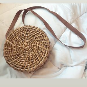 Boho Straw crossbody purse!